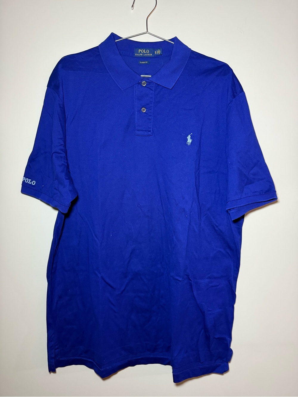 Polo Ralph Lauren Men’s XLT Mesh Pique Royal Blue Shirt | Light Blue Pony Preppy